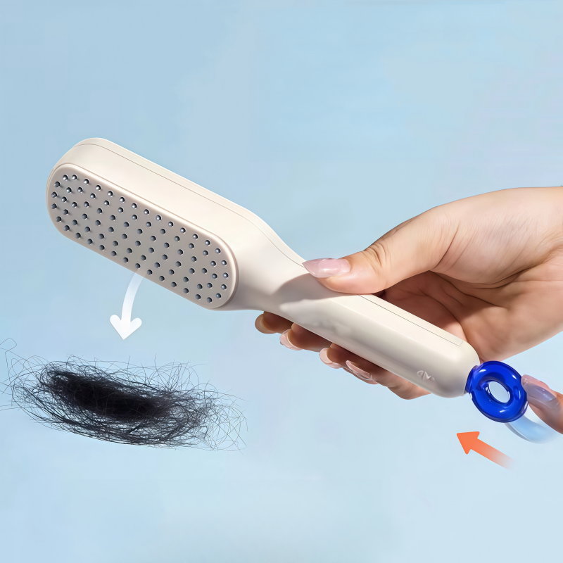 Easy Clean Hair Brush Self Cleaning Hair Brush for Women