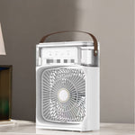 3-in-1 Portable Plastic air Cooler Fan With Color Light Humidifier Water air Cooling Car Outdoor Rv Use Mini Fan