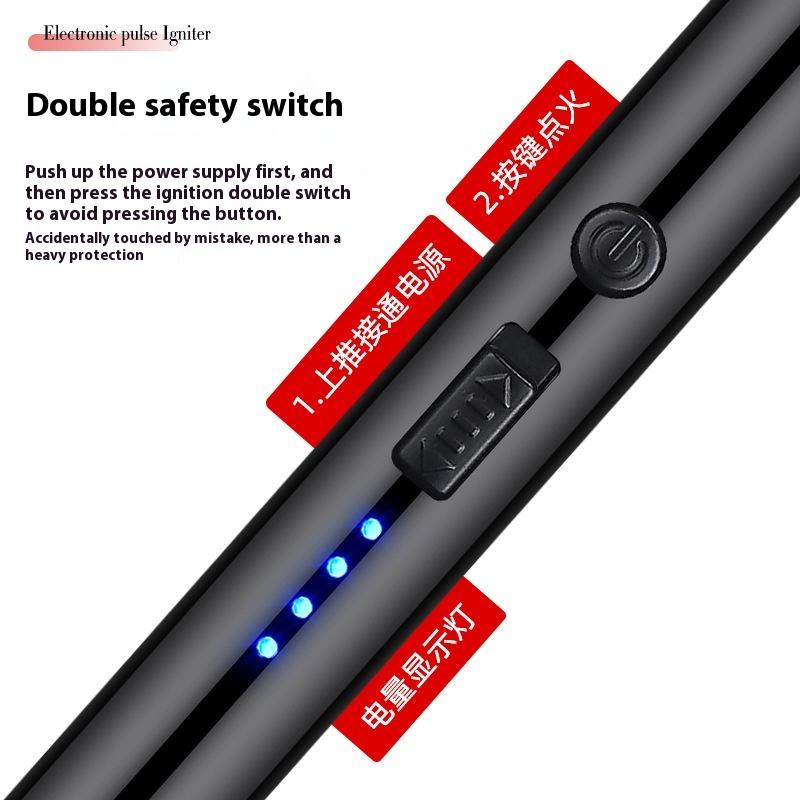 Hot-Selling Type-C Interface Kitchen Igniter Lighter Windproof Arc Pulse Ignition USB Charging Electric Durable Metal Lighter