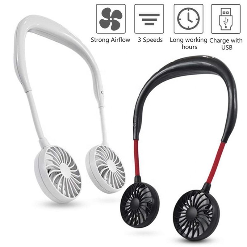 Mini USB Neck Fan – Portable, Hands-Free, 360° Cooling Fan
