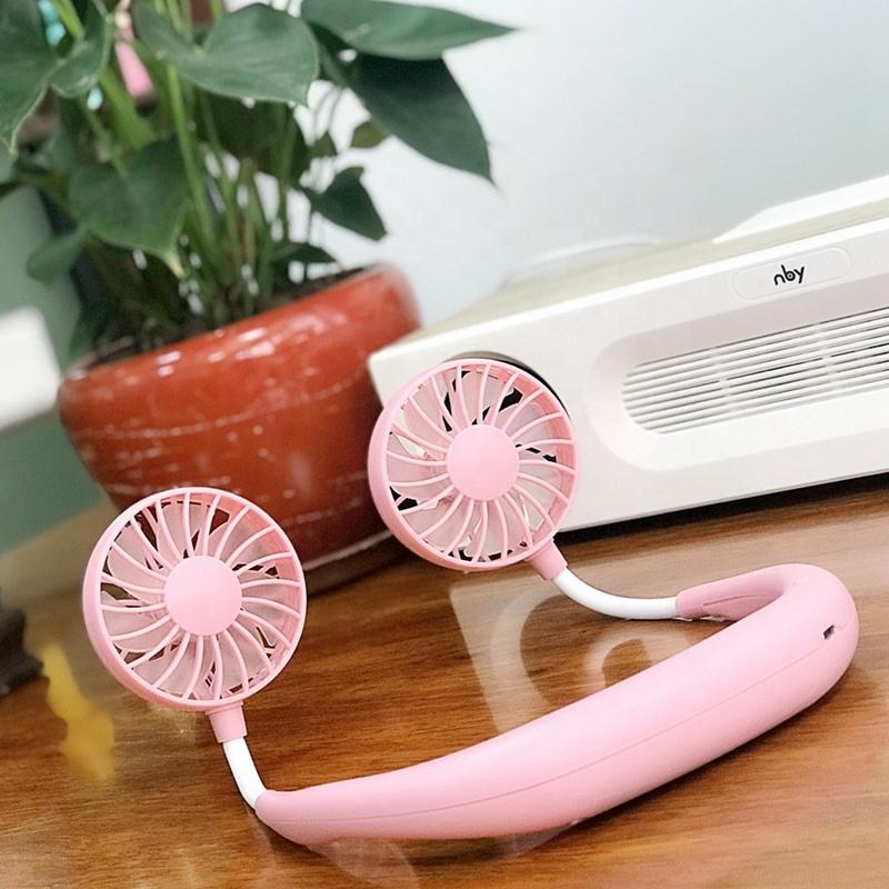 Mini USB Neck Fan – Portable, Hands-Free, 360° Cooling Fan