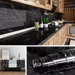 Kitchen Marble Sheet – Black | 6.5 ft × 2 ft (2 Meter Roll)