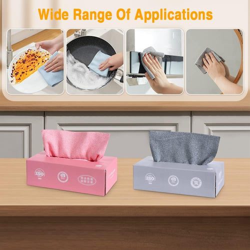 Pack of 20 Microfiber Clothes | Microfiber Cleaning Wipes for Kitchen & Households