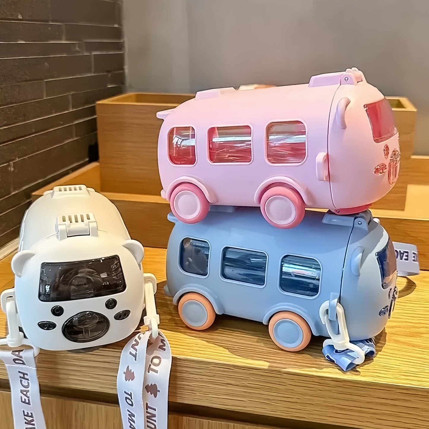 School Bus Water Bottle for Kids