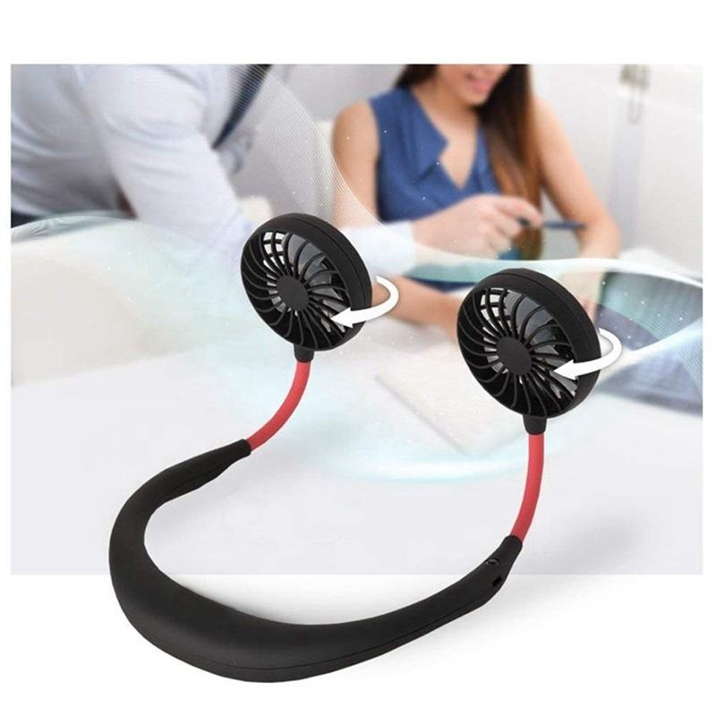 Mini USB Neck Fan – Portable, Hands-Free, 360° Cooling Fan
