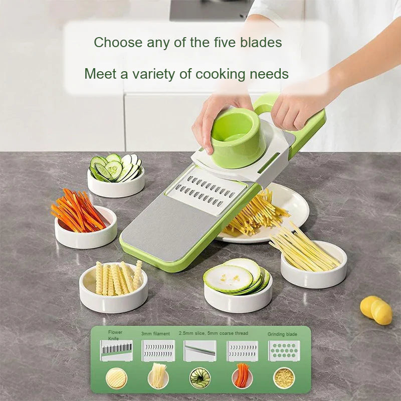 5 IN 1 Stainless Steel Vegetable Cutter