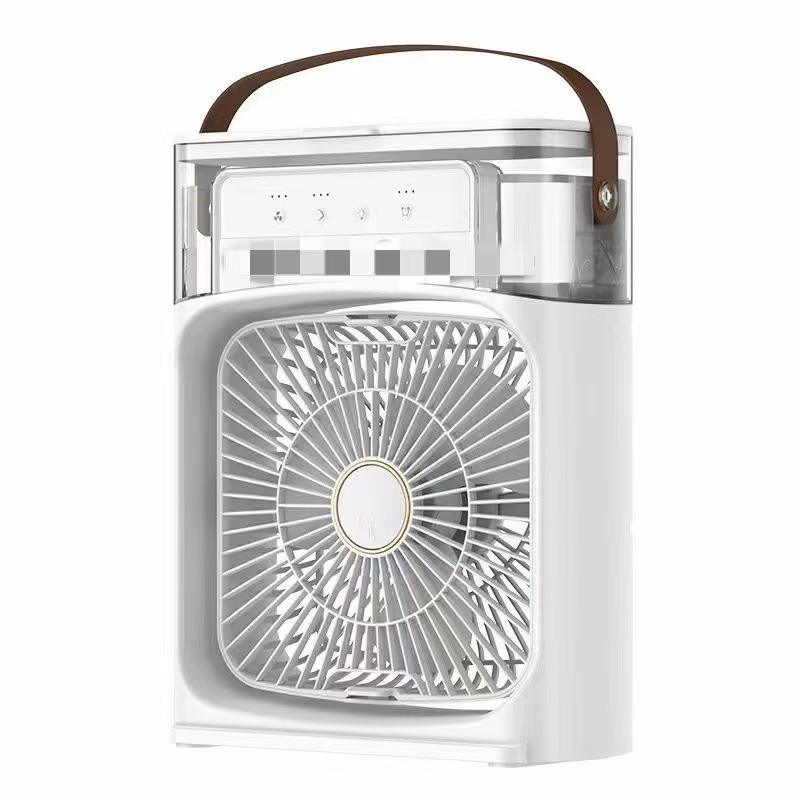 3-in-1 Portable Plastic air Cooler Fan With Color Light Humidifier Water air Cooling Car Outdoor Rv Use Mini Fan
