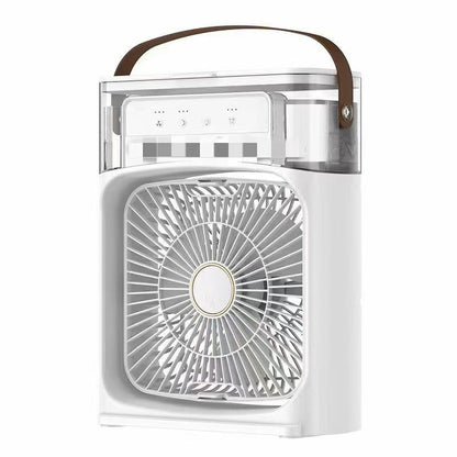 3-in-1 Portable Plastic air Cooler Fan With Color Light Humidifier Water air Cooling Car Outdoor Rv Use Mini Fan