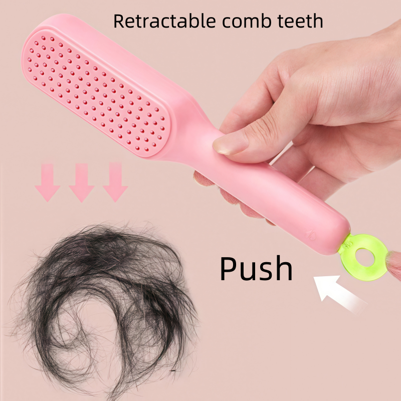 Easy Clean Hair Brush Self Cleaning Hair Brush for Women