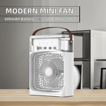 3-in-1 Portable Plastic air Cooler Fan With Color Light Humidifier Water air Cooling Car Outdoor Rv Use Mini Fan