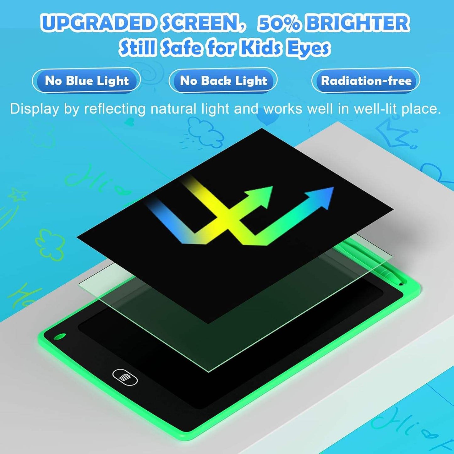 8.5 Inch LCD Writing Tablet for Kids – Color Screen Magic Slate