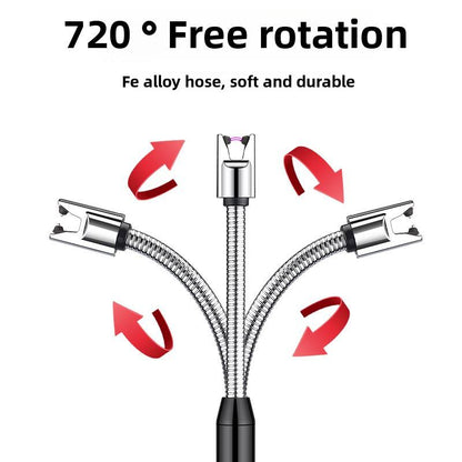 Hot-Selling Type-C Interface Kitchen Igniter Lighter Windproof Arc Pulse Ignition USB Charging Electric Durable Metal Lighter