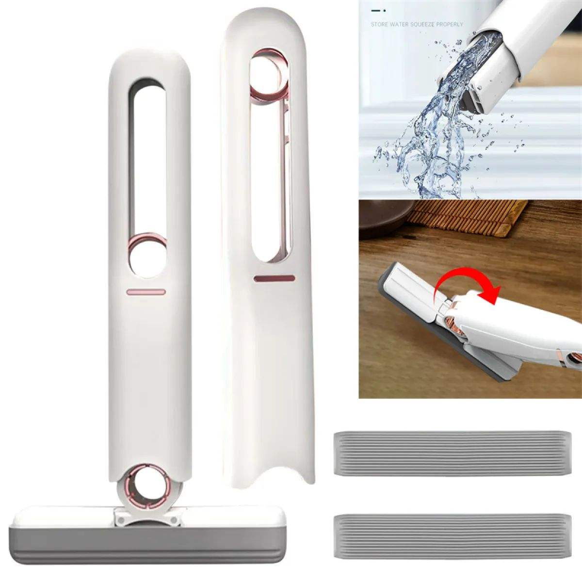 Mini Portable Hand-Free Squeeze Mop