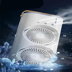 Portable Mini Double Fan Air Cooler With Mist Humidifier
