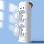 Portable Mini Double Fan Air Cooler With Mist Humidifier