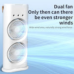 Portable Mini Double Fan Air Cooler With Mist Humidifier