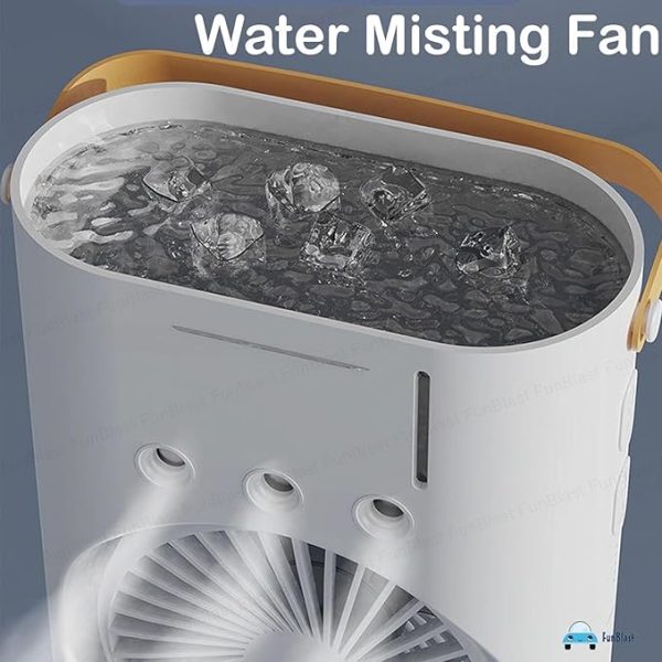 Portable Mini Double Fan Air Cooler With Mist Humidifier