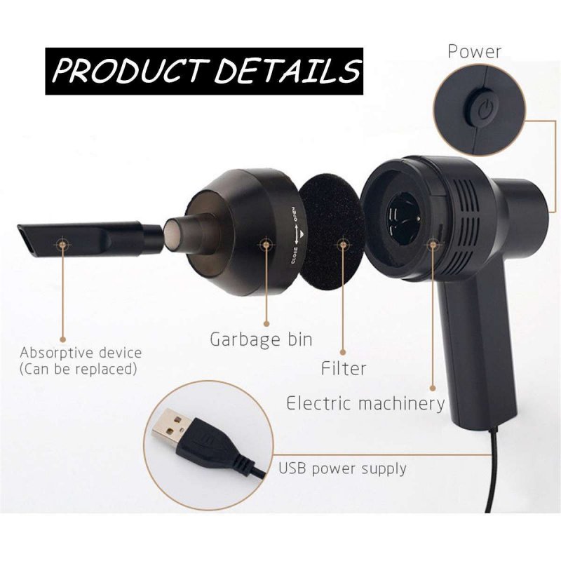 Powerful Vacuum Cleaner Mini USB Rechargeable Vacuum Cleaner