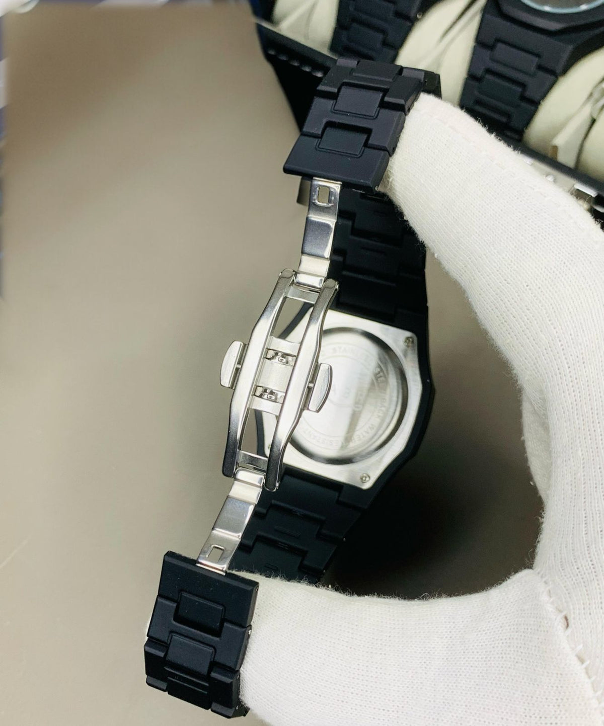 Sabr Aura – Full Black Arabic Dial Watch | Elegant Minimalist Timepiece